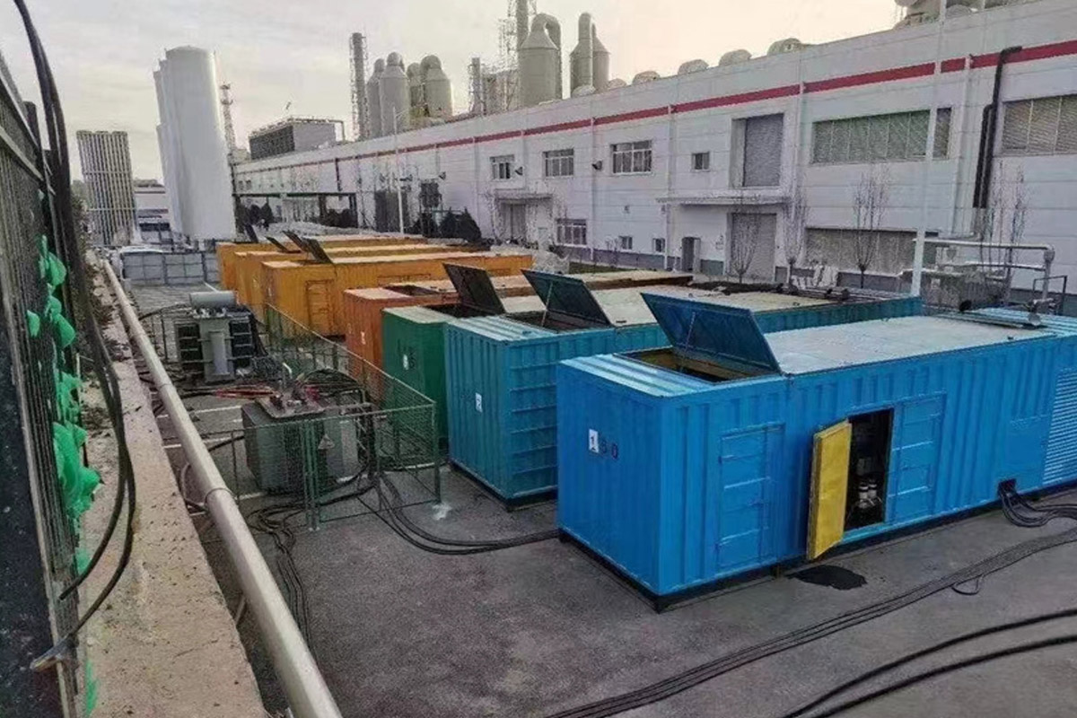 承留镇发电机租赁施工现场